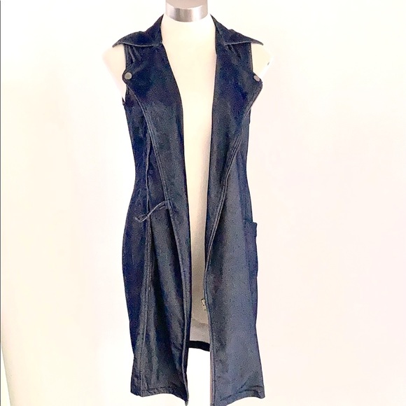 Denim-look stretch sleeveless shirt dress by MNG ( Mango) Size M - Picture 8 of 10